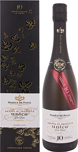 Andrea Da Ponte Grappa di Prosecco Unica Da Ponte 10 Anni 40% Vol. 0,7l in Giftbox