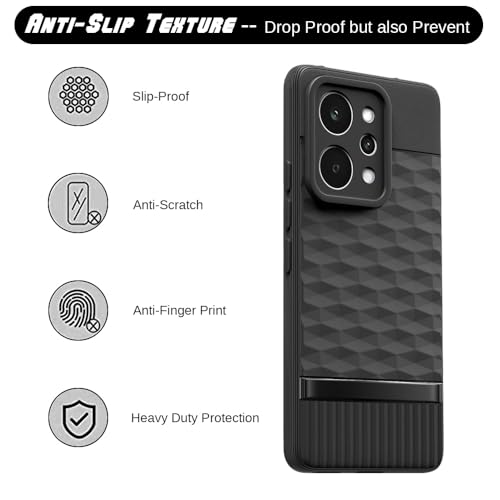 Image of Shockproof Case Compatible with Realme P4 Power 5G | Full Camera Protection | TPU Flexible Back Cover for Realme P4 Power 5G (Matte Black)