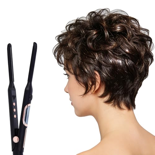 Mini plancha de pelo curva 0.4 pulg para cabello corto miniatura 3