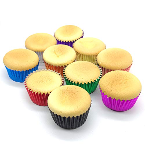 Image of Standard Hot Pink Foil Cupcake Liners Muffin Baking Cups for Party and More, 100-Count