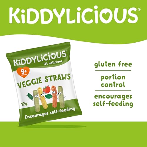 Kiddylicious Veggie Straws - Delicious Snacks for Kids - Suitable for 9+ Mont...