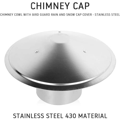 Chapeau de cheminée rond en acier inoxydable durable contre les intempéries