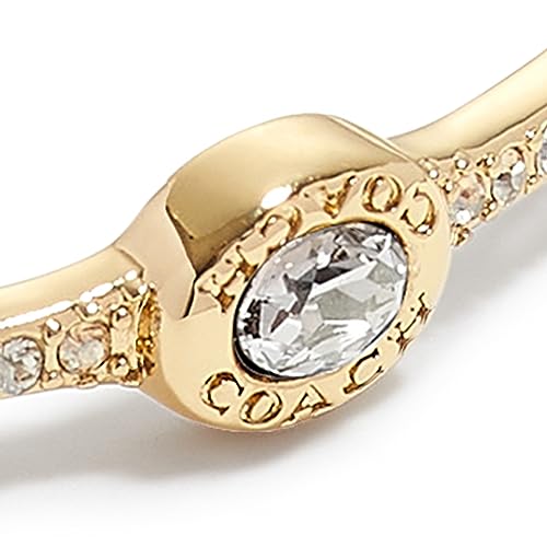 COACH Signature Logo Pave Hinged Bangle Bracelet2