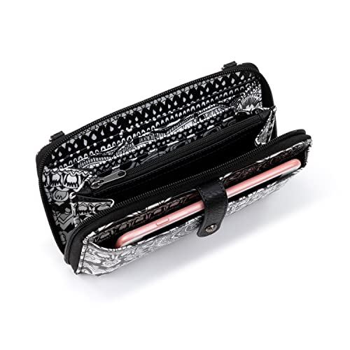 Sakroots Large Smartphone Crossbody Bag in Coated Canvas, Convertible Purse with Detachable Wristlet Strap3