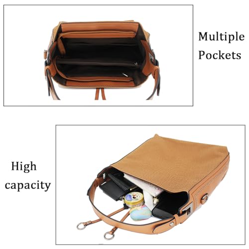 Image of Designer Soft Leather Textured Large Capacity Shoulder Bag Trendy Crossbody Handbag For Women Bag Hobo Tote Purse