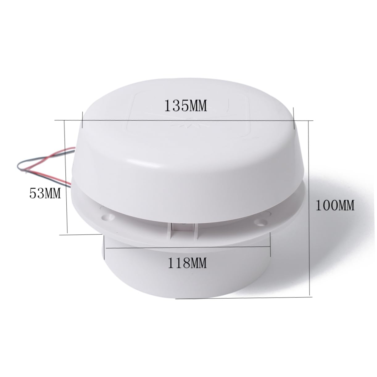 Ventilatore da Tetto Camper Silenzioso a Forma di Fungo Bianco in Plastica, Resistente a Risparmio Energetico per Vacanze Estive e Modifiche Rv