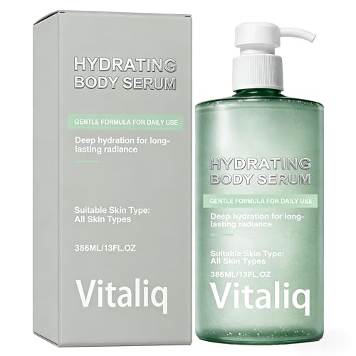VITALIQ Hydrating Body Serum Lightweight HA Moisturizer for Dry Skin and Crepey Arms 13 Fl Oz