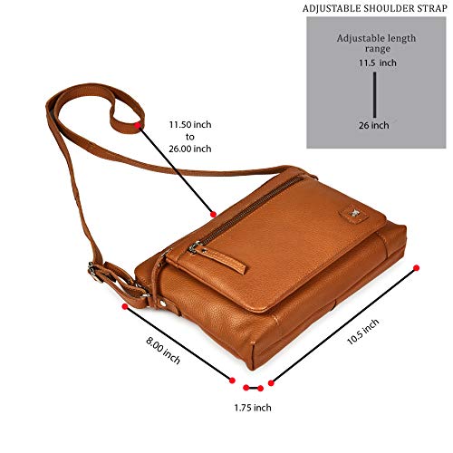Wise Owl Accessories WO-6396.25335129_EU Small Soft Pebbled Real Leather Crossbody Handbags Purses Triple Zip Premium Sling Crossover Shoulder Bag thumb #1