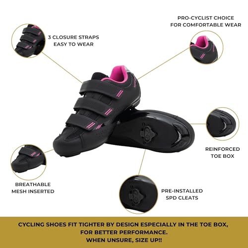 image for Tommaso Pista 100 SPD Spin Shoes for Women Indoor Cycling, Ready-to-Ri