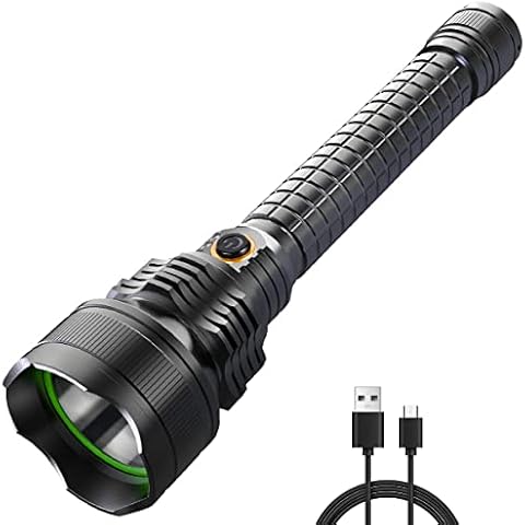 XLENTGEN Super Bright LED Torch Most Powerful Torch with 7100 Lumen P70 LED, IPX6 Waterproof, Rechargeable Tactical Torch Best for Patrolling Hiking Camping Hunting (Battery Included) Cover