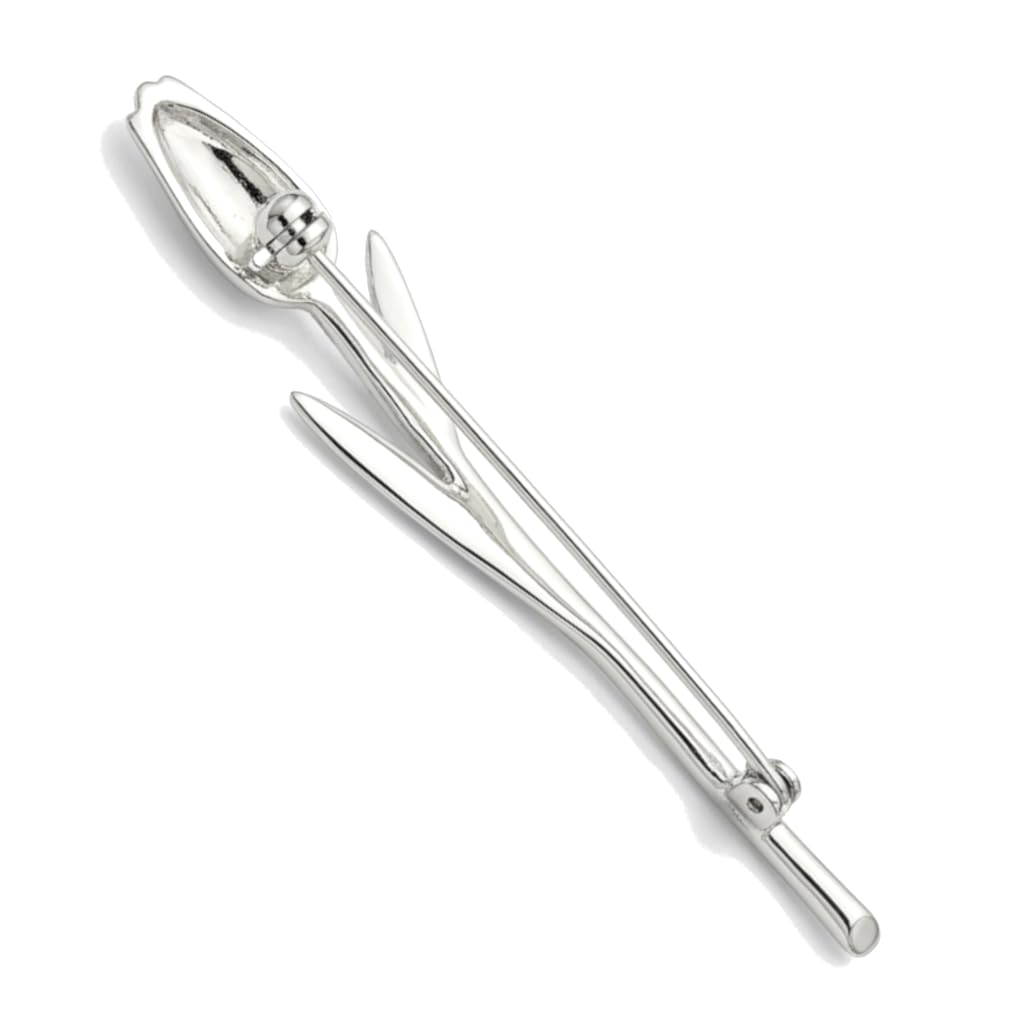 Alexander Castle - Broche de plata de ley, diseño de tulipán, incluye caja de regalo