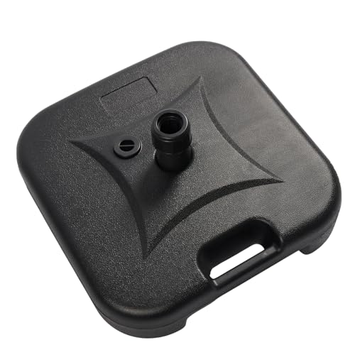 OHS Parasol Base Weight Fillable, Easy to Fill with Water or Sand Heavy-Duty 12.5 Thickness Height Adjustable Umbrella Base for Outdoor Garden Beach, Black-One Size