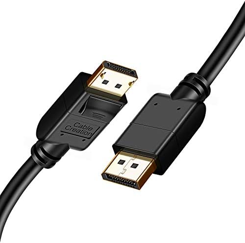 CableCreation 8K Displayport Cable 1.4, 6.6ft DisplayPort to DisplayPort Cable (DP to DP Cable) Gold Plated with 8K@60Hz, 4K@144Hz, 2K@165Hz Video Resolution & HDR Support, 2M/ Black