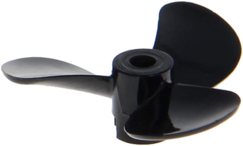 Heyiarbeit 3組 3ブレード プロペラ 船舶モデル RCボートプロペラ モデル用 ブラックプラスチック ポジティブパドルと