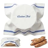 UIDMEN Paños de cocina personalizados para hornear masa madre, texto bordado personalizado, toallas de saco de harina reutilizables 100% algodón, suministros de tela a prueba para baguettes, panes