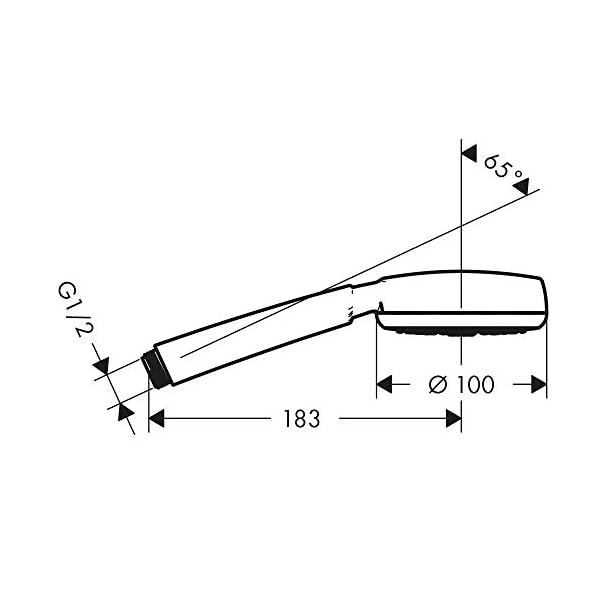 hansgrohe Crometta 100 Duschkopf, Weiß/Chrom – Bild 6