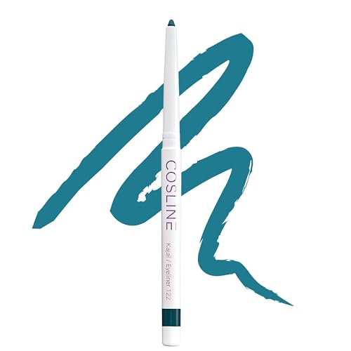 COSLINE Kajal Eyeliner Petrol 122, Wasserfest, Cremig, Stark pigmentiert