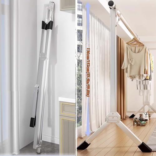 Clothes Drying Rack, Collapsible Clothing Rack, Foldable Laundry Rack, Garment Rack Adjustable, Heavy Duty Stainless Steel Clothes Rack, Space-Saving Laundry Rack