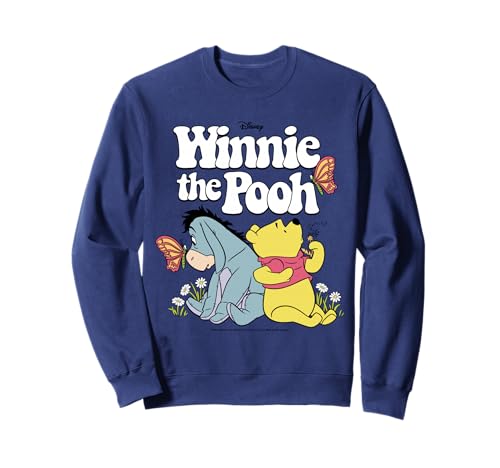 Sweat Eeyore et Pooh Disney finitions rétro haut de gamme en coton majoritaire