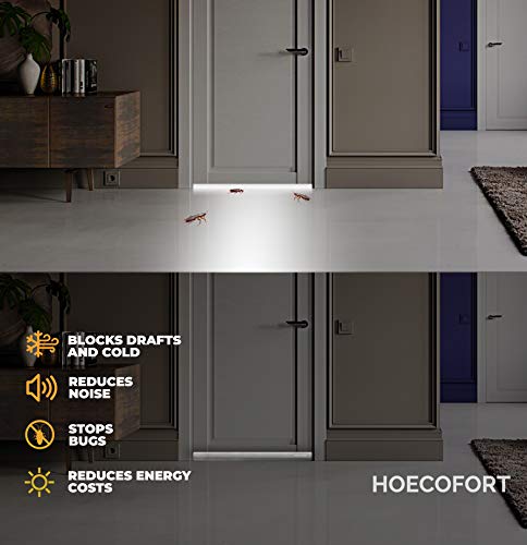 Hoecofort Twin Under Door Draft Stopper 36 Inch Machine Washable All Types Of Floor Weather Stripping Noise Blocker (Grey) #TOP1