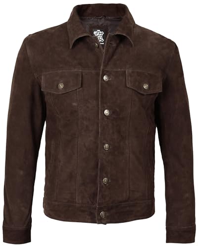 Premium Lambskin Leather Vintage Trucker Jacket Men - Shirt Collar Leather Jackets For Mens3