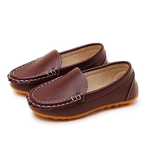 Image of RVROVIC Kids Girls Boys Slip-on Loafers Oxford PU Leather Flats Shoes(Toddler /Little Kid)