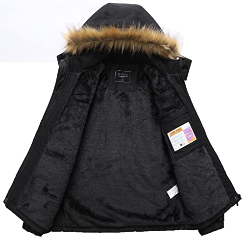 Dlgjpa Women's Mountain Waterproof Ski Jacket Fur Hooded Windbreakers Windproof Raincoat Winter Warm Snow Coat #TOP2