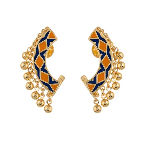 Image of Voylla Zulu Neema Enameled Ear Cuff