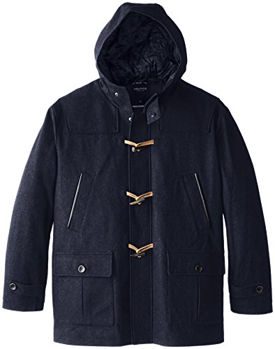 Image of Nautica Men's Wool Blend Peacoat - Double-Breasted Winter Coat, Regular, Big & Tall Sizes
