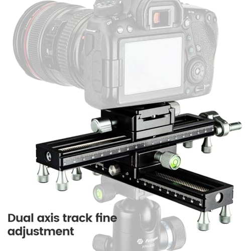 Fotopro Macro Focusing Rail Rack Slider for Close-up Shooting Macro Photography with Quick Release Plate 7.4 Inch Aluminum Alloy Universal Camera Slider for DSLR Camera Camcorder Film Photography - Image 2