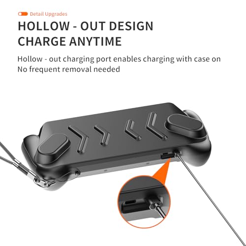 Image of Full Protective Case Cover Compatible with ASUS ROG Xbox Ally /Ally X,Protective Case with Detachable Front Shell,Frosted Anti-Slip Handheld Design-Black