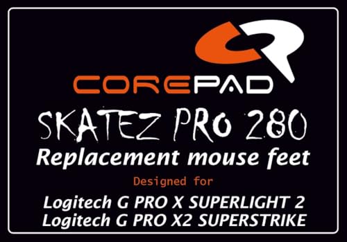 Corepad Skatez PRO 280 Pieds de Souris de Remplacement Compatibles avec Logitech G PRO X SUPERLIGHT 2 – vue 3