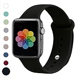 UPSTONE Compatible with Apple Watch Band 38mm 42mm 40mm 44mm Sport Band, Silicone Sport Strap Replacement Bands Compatible for iWatch Series 4/3/2/1 S/M M/L