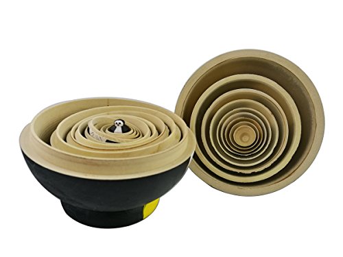 Set aus 10 ineinander stapelbaren Tieren - Motiv „Pummeliger Pinguin“ - Matroschka-Prinzip - handgefertiges Spielzeug aus Holz für die Dekoration des Kinderzimmers