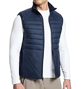 BALEAF Men's Lightweight Puffer Vest, Water Resistant Outdoor Sleeveless Jacket, Quilted Warm Win...