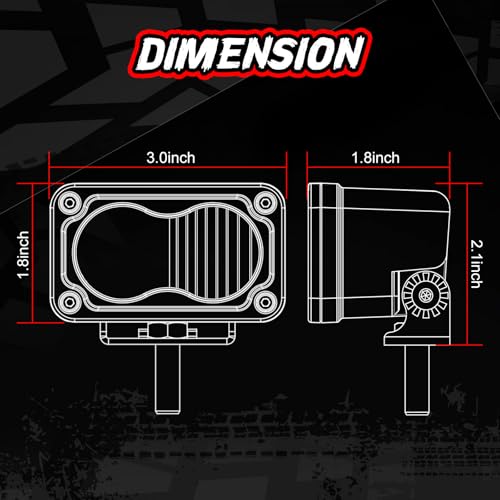Image of LED Pod Light Yellow Off Road Driving Work Light Bar Cube | 4PCS CREE 3 Inch Light Pods 40W Combo Waterproof Bumper Fog Lights for Truck Pickup ATV UTV SUV 4x4 Motorcycle Boat