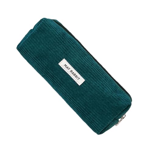 yztju Trousse tendance en velours côtelé | Trousse à crayons de grande capacité - Pour étudiants, trousse de maquillage, sacs cosmétiques en velours côtelé, porte-monnaie de maquillage pour femmes et