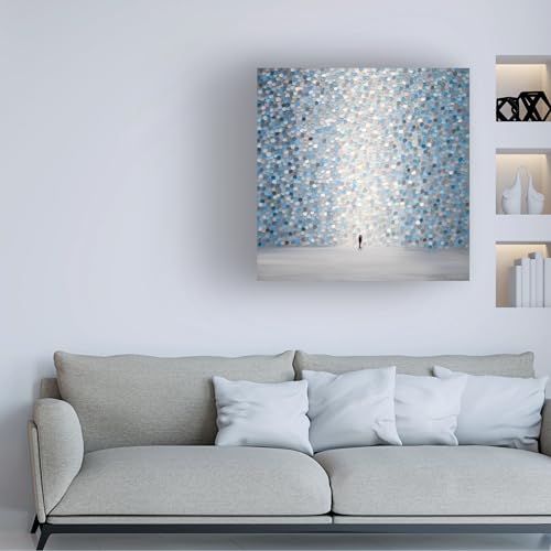Wrapped Canvas Wall Art - Ekaterina Ermilkina 'Ermilkina Kiss In the Moonlight Oil' Wall Art for Living Room, Bedroom, or Office Décor - 24x24 by Trademark Fine Art - Used condition - Image 3