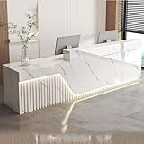 ModernDesk mit Schublade und offenen Regalen, stilvolle Büromöbel für Salons, Einzelhandel, Heimbüros, 140 x 60 x 100 cm (B links)