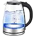 PY Bollitore Bollitore Elettrico, 100 Litri (Bpa Free) Kettles Cordless Elettrico con Luce a Led, Arresto Automatico Bollitore a Secco, Bollitore in Acciaio Inox Bollitore Interno/Chiaro/18*18*25 cm