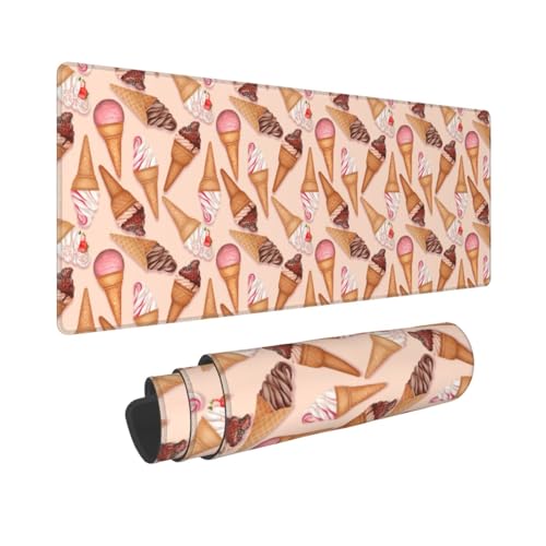 Alfombrilla de ratón grande para juegos J9012 con base antideslizante y diseño de helado dulce