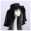 SKTE Dames zwarte sluierhoed vilt vintage gothic punk vrouwen hofstijl middag thee cosplay hoofdkleding
