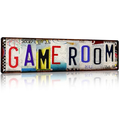 Gaming Accessories Room Decor – Cool Gamer Gifts for Men, Teens, and Boys Ages 8 –12– Funny Game Room Sign Desk Accessories Wall Art