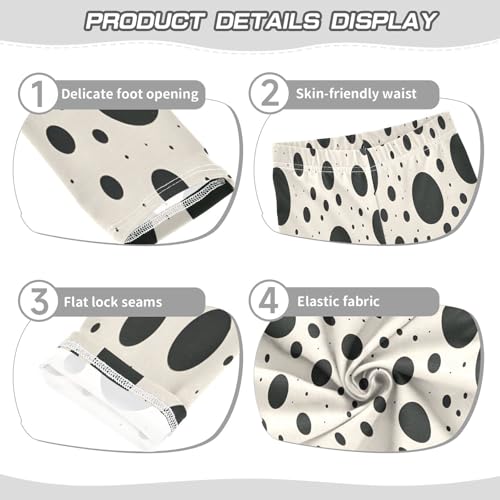 Toddler Girls Leggings Printed Yoga Pants Leggings Black Spot for Kids3