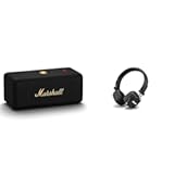 Major IV On-Ear Bluetooth Headphone&comma; Black & Emberton II Portable Bluetooth Speaker - Black & Brass