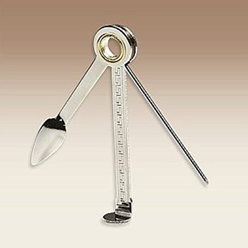 New Pocket Size Silver 3 in 1 Smoking Pipe Tobacco Tool & Accessories Pipe Cutter Cleaner Gift Idea Tamper, Pick and Spoon : Everything Else