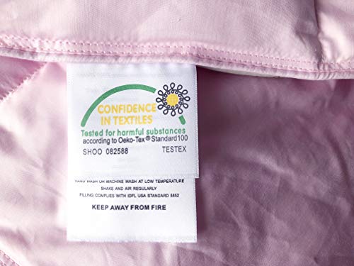 C&L Baby/Toddler Crib Down Comforter/Blanket for Winter,Pure Goose Down Filled,Soft Breathable Cozy (Pink, Big(41x48in)) - Thumbnail 7