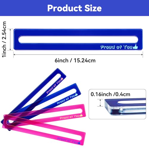 Mahjong Line Finder set 4 piezas acrílico azul y rosa miniatura 2