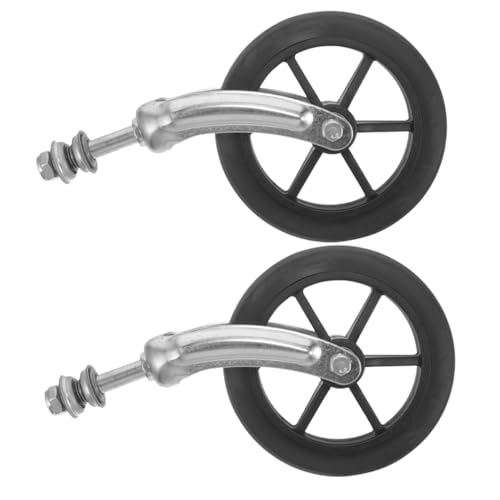 DRESSOOS 2個 車椅子用前輪 入り 軸受け付き前叉ホイール 広ヤ搭載 滑らかな転と安定性向上 手動 電動兼用交換部品