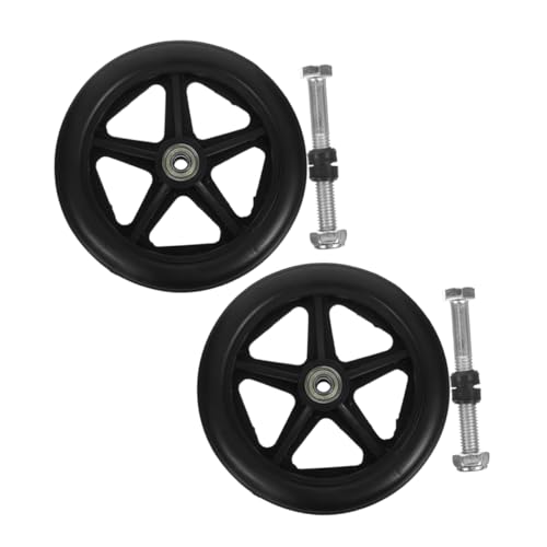 KALLORY 2 Sets Wheelchair Front Wheel Wheelchair Rollers Replacement Wheelchair Wheels Replacement Wheelchair Replacement Parts Heavy Duty Wheelchair Accessory Wheelchair Parts